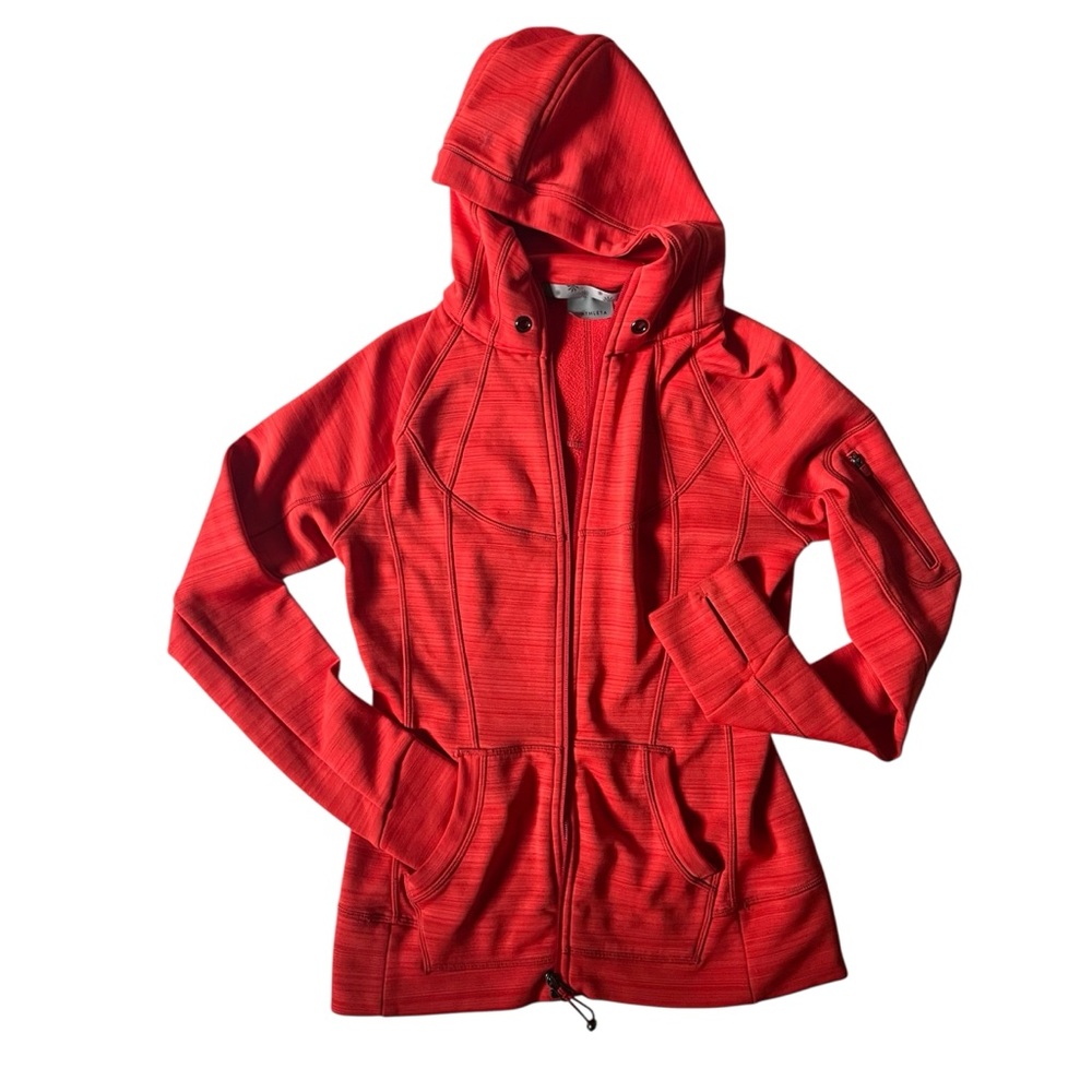 Athleta Vibrant Red Hooded Jacket
